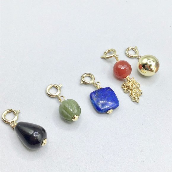 Instant Collection Semi Precious Stones Charm Dangles Removable Pendant Colorful - Picture 5 of 9